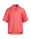 Amiri Man Shirt Red Size 36 Silk