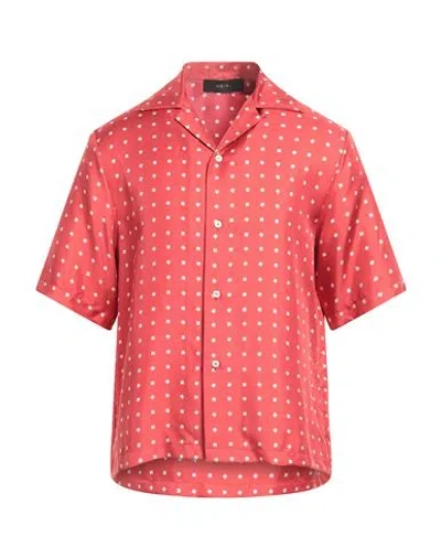 Amiri Man Shirt Red Size 36 Silk