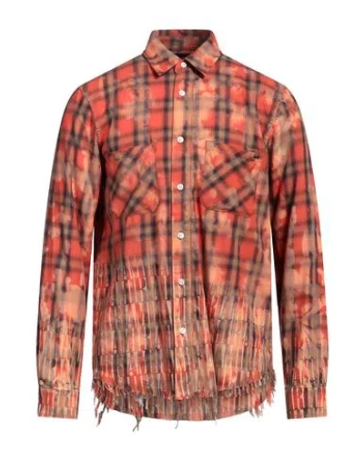 Amiri Man Shirt Tomato Red Size S Cotton
