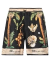 Amiri Man Shorts & Bermuda Shorts Black Size Xs Silk In Black