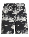 Amiri Man Shorts & Bermuda Shorts Black Size L Viscose In Black