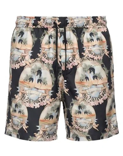 Amiri Man Shorts & Bermuda Shorts Black Size S Silk