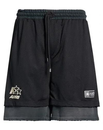 Amiri Man Shorts & Bermuda Shorts Black Size Xl Cotton, Polyester