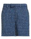Amiri Man Shorts & Bermuda Shorts Blue Size 36 Cotton, Polyester, Elastane In Blue