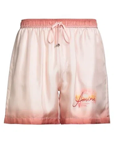 Amiri Man Shorts & Bermuda Shorts Blush Size L Silk In Pink