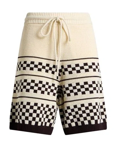 Amiri Man Shorts & Bermuda Shorts Cream Size Xxl Wool, Polyester In White