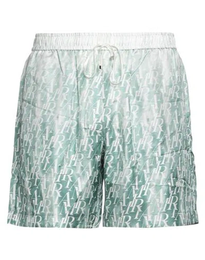 Amiri Man Shorts & Bermuda Shorts Green Size L Silk