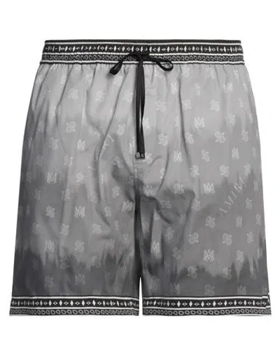 Amiri Man Shorts & Bermuda Shorts Grey Size L Cotton