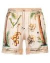 Amiri Man Shorts & Bermuda Shorts Ivory Size S Silk In White