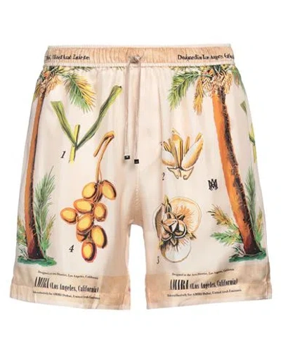 Amiri Man Shorts & Bermuda Shorts Ivory Size S Silk In White