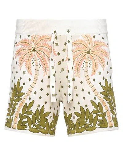 Amiri Man Shorts & Bermuda Shorts Ivory Size S Cotton In White