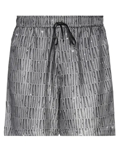 Amiri Man Shorts & Bermuda Shorts Lead Size M Silk In Gray