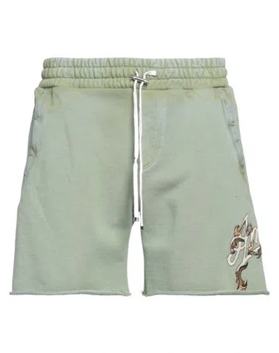 Amiri Man Shorts & Bermuda Shorts Military Green Size S Cotton