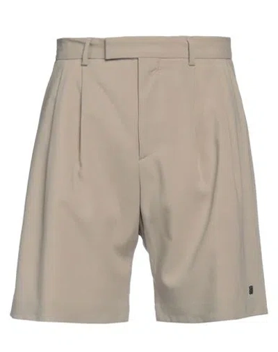 Amiri Man Shorts & Bermuda Shorts Sage Green Size 32 Wool, Nylon In Brown