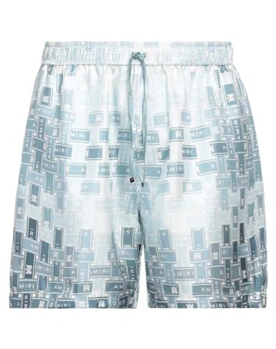 Amiri Men's Gradient Tape Silk Pajama Shorts In Blue