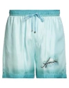 Amiri Man Shorts & Bermuda Shorts Sky Blue Size L Silk