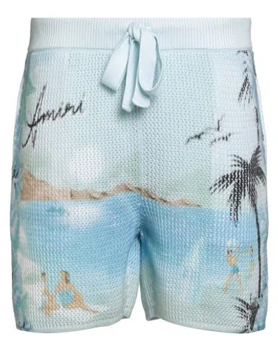 Amiri Man Shorts & Bermuda Shorts Sky Blue Size Xs Cotton