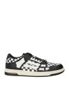 Amiri Low-top Checkered Pattern Rubber Sole Sneaker In Black