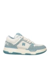 Amiri Man Sneakers Light Blue Size 9 Leather, Textile Fibers In Blue