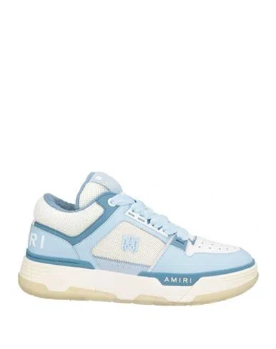 Amiri Man Sneakers Sky Blue Size 9 Leather, Textile Fibers