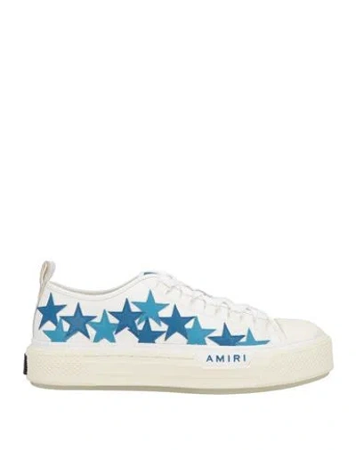 Amiri Man Sneakers White Size 14 Leather, Textile Fibers