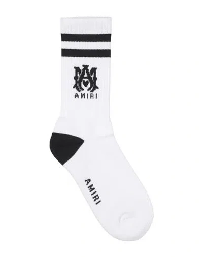 Amiri Man Socks & Hosiery White Size 10-11 Cotton