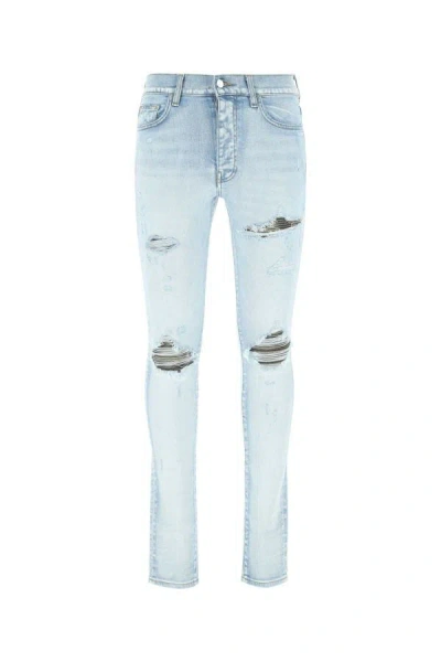 Amiri Stretch Denim Jeans Lightblue  Uomo 34 In Blue