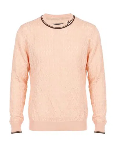 Amiri Man Sweater Apricot Size Xl Viscose In Orange