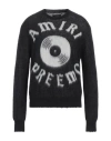 Amiri Preemo Mohair Blend Crewneck Sweater In Black