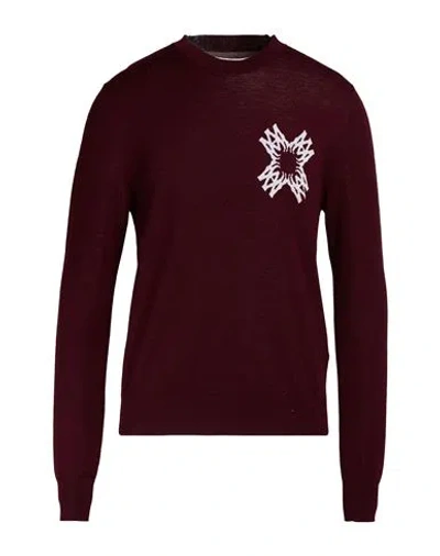 Amiri Man Sweater Burgundy Size Xl Wool, Viscose