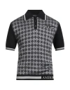Amiri Man Sweater Charcoal Size M Wool, Viscose In Black
