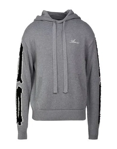 Amiri Man Sweater Grey Size Xl Cotton, Polyamide