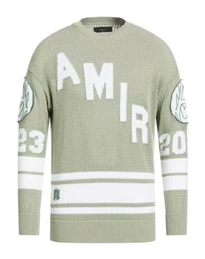 Amiri Man Sweater Sage Green Size Xl Cotton