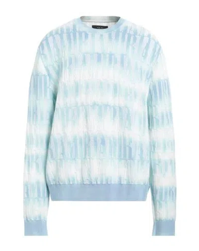 Amiri Man Sweater Sky Blue Size Xl Cotton, Polyester, Cashmere