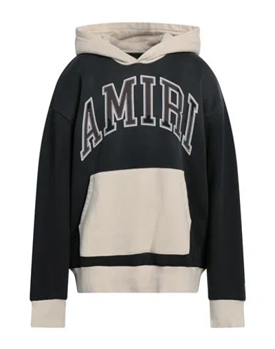 Amiri Man Sweatshirt Beige Size Xl Cotton, Elastane
