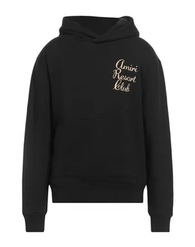 AMIRI AMIRI MAN SWEATSHIRT BLACK SIZE XXL COTTON, ELASTANE
