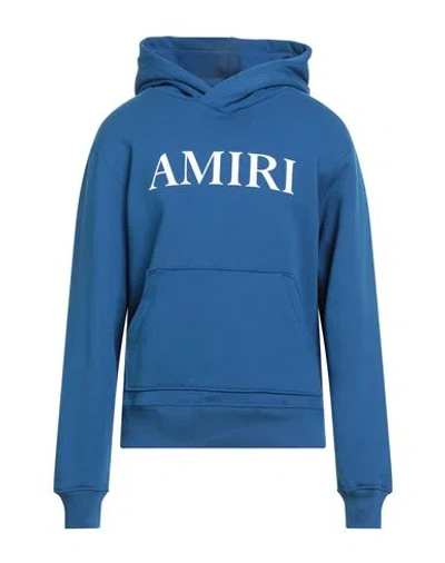 Amiri Man Sweatshirt Blue Size L Cotton, Lyocell