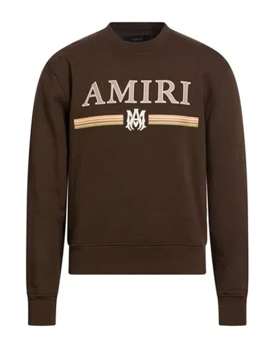 Amiri Man Sweatshirt Brown Size Xs Cotton