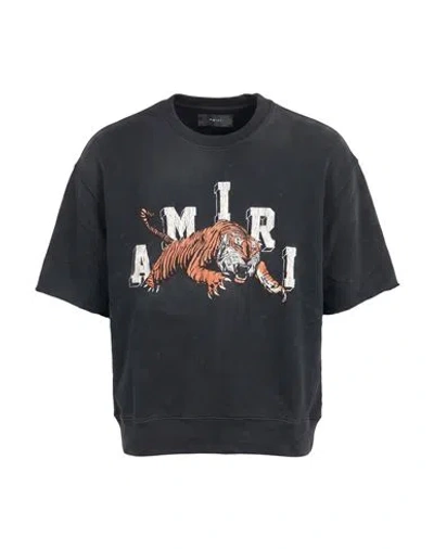 Amiri Man Sweatshirt Charcoal Size Xs Cotton In Gray