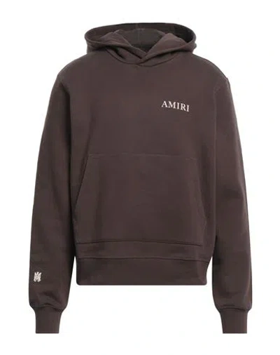 Amiri Man Sweatshirt Dark Brown Size L Cotton