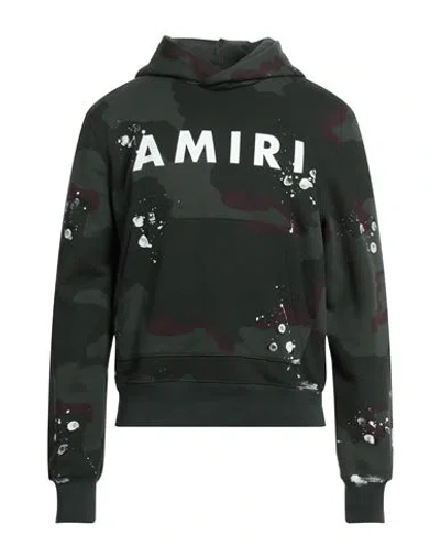 Amiri Man Sweatshirt Dark Green Size Xxl Cotton
