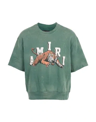 Amiri Man Sweatshirt Green Size S Cotton