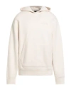 Amiri Man Sweatshirt Ivory Size L Cotton, Elastane In White
