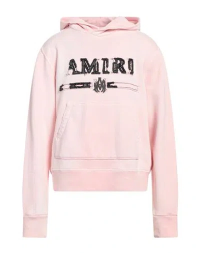 Amiri Man Sweatshirt Light Pink Size L Cotton