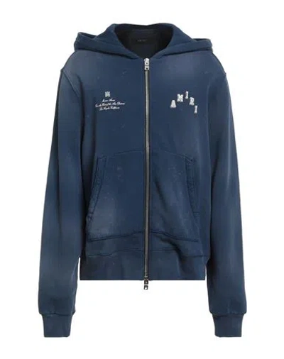 Amiri Man Sweatshirt Navy Blue Size 42 Cotton