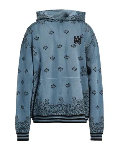 Amiri Man Sweatshirt Pastel Blue Size M Cotton
