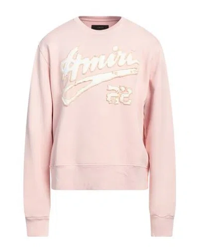Amiri Man Sweatshirt Pink Size L Cotton
