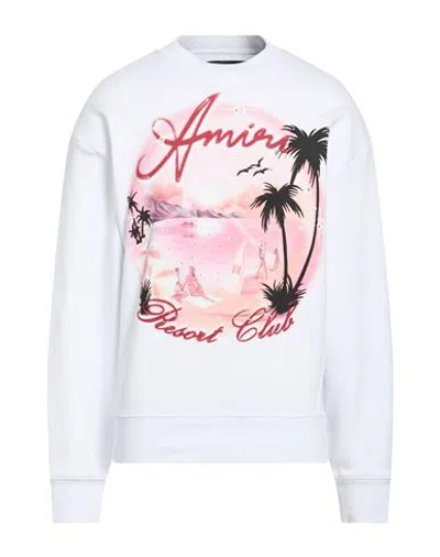 Amiri Man Sweatshirt White Size S Cotton