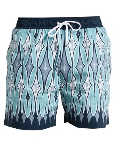 Amiri Man Swim Trunks Midnight Blue Size L Polyester