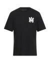 Amiri Jazz Wolf Black Crewneck T-shirt With Logo Lettering On The Front And Maxi Print On The Rear In Cott